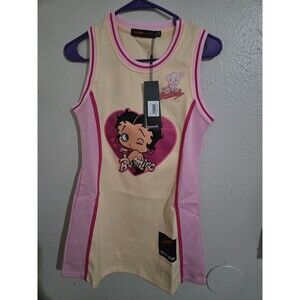 NWT HEADGEAR CLASSICS Betty Boop Valentines Jersey Dress Women's Size XS